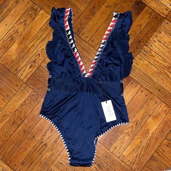 Sea New York kaleidoscope solid one-piece - Picture 4 of 5